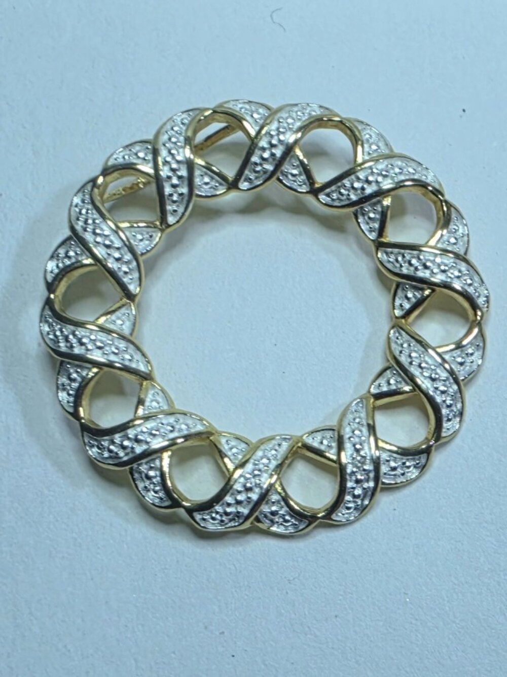 Natural Diamond Circle Pendant Slide